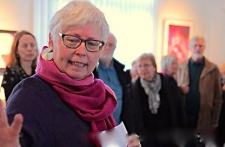 2015 01 „Feltarbejde“ BaneGarden Aabenraa DK Kunsthistorikerin Elisabeth Hertzum (G)
